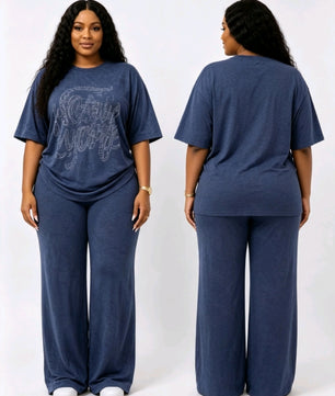Ensemble T-shirt + Pantalon Bleu Denim