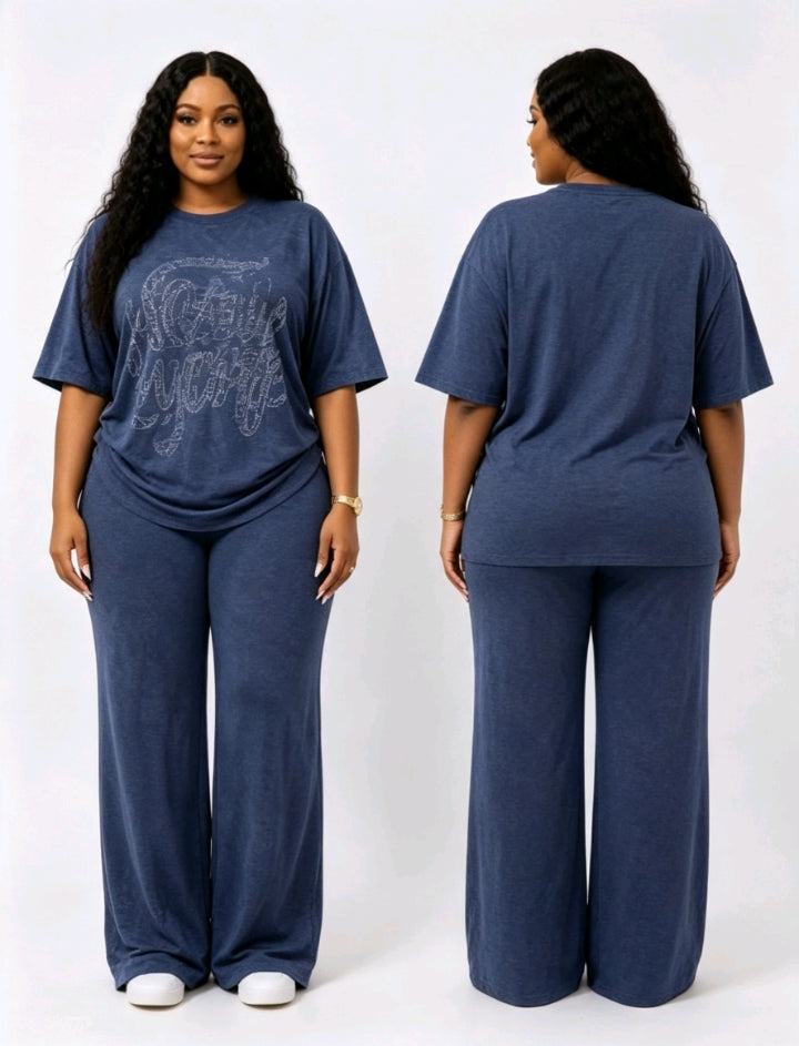 Ensemble T-shirt + Pantalon Bleu Denim