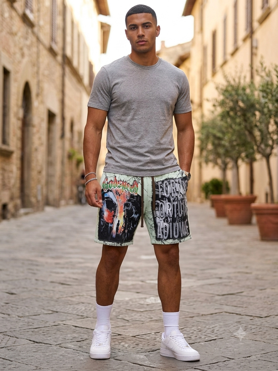 short en molleton de style streetwear