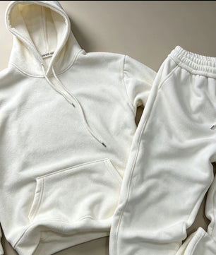 Ensemble Sweat & Jogger Blanc Minimaliste