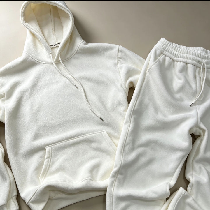 Ensemble Sweat & Jogger Blanc Minimaliste