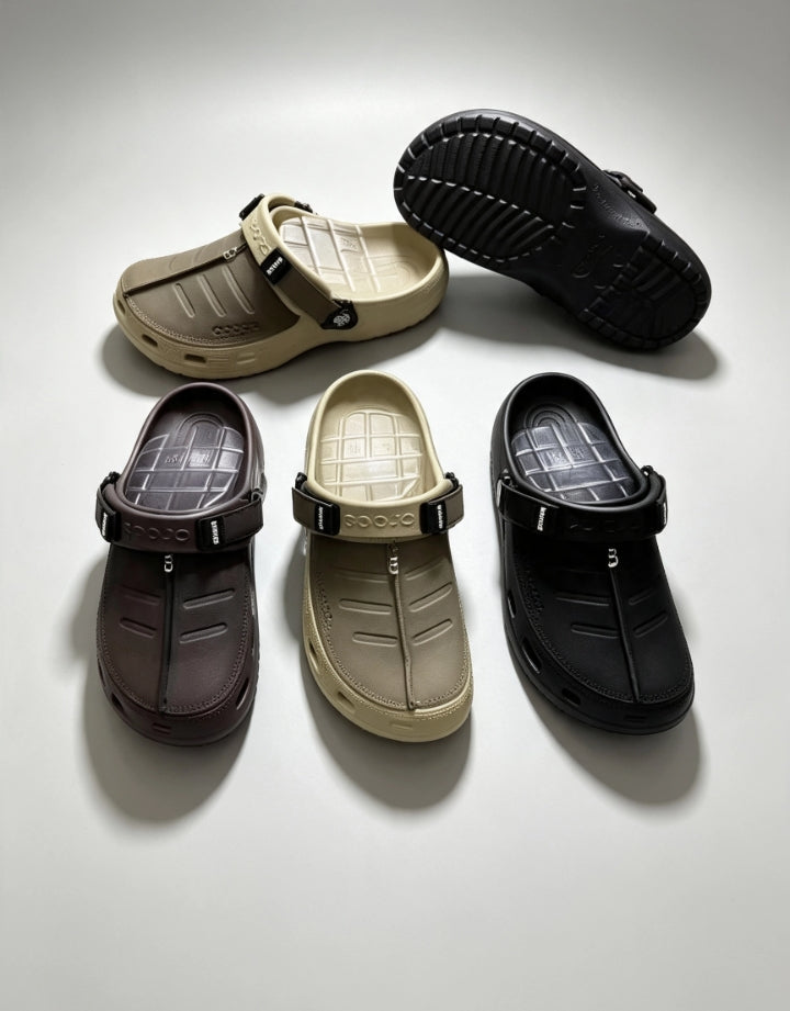 Clogs Confort Réglable — Marron / Kaki / Noir