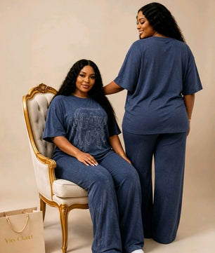 Ensemble T-shirt + Pantalon Bleu Denim