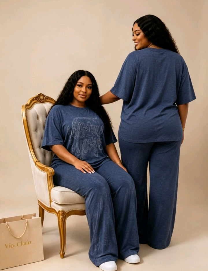 Ensemble T-shirt + Pantalon Bleu Denim