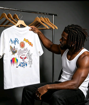 T-shirts AMIRI rouge et blanc
