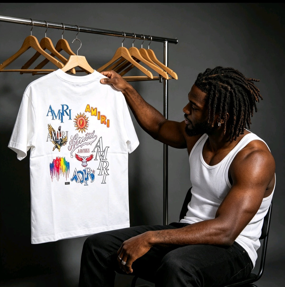 T-shirts AMIRI rouge et blanc