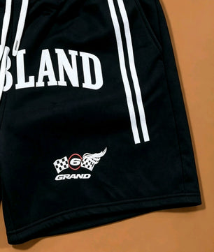 Short droland  rouge gris