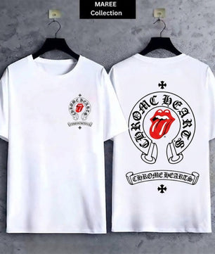 T-shirts rouge et blanc.
