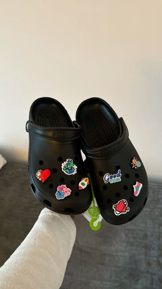 Crocs noir décoration personnalisable