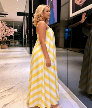 Robe Balade Jaune et Blanche