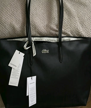 Sac Tote Lacoste Simili Cuir Noir