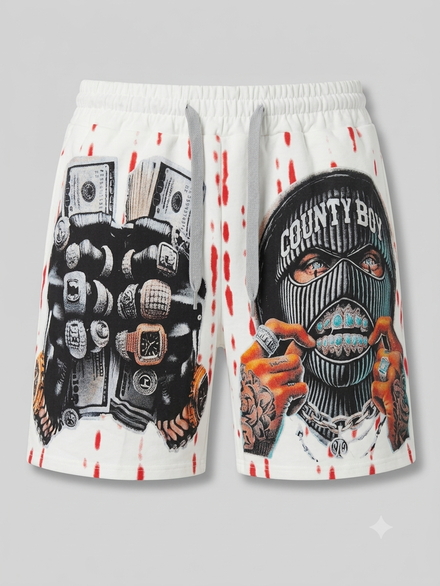 short en molleton de style streetwear