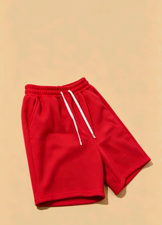 Short décontracté basique rouge