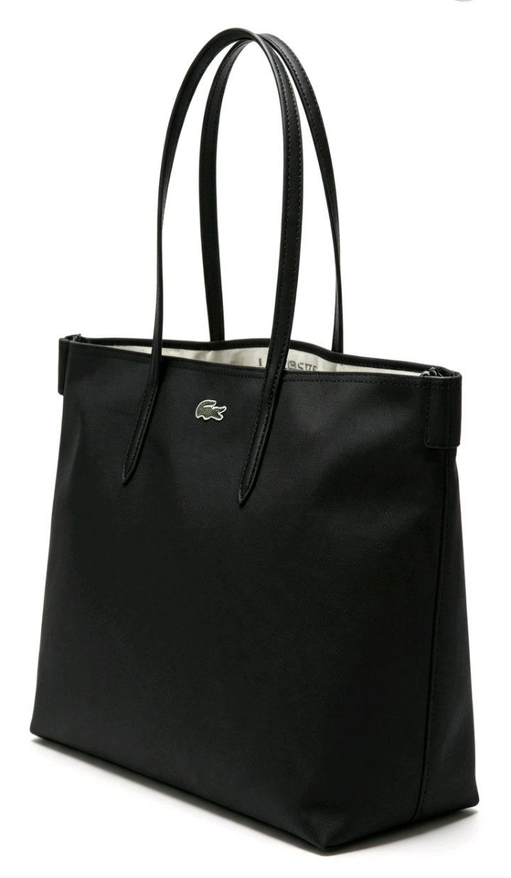 Sac Tote Lacoste Simili Cuir Noir