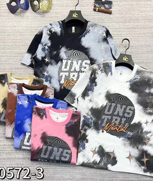 T-shirt unisexe effet tie-dye étoilé – 6 coloris