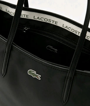 Sac Tote Lacoste Simili Cuir Noir