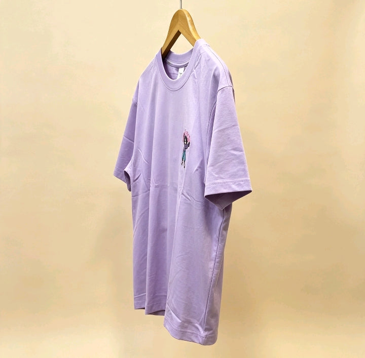T-shirt Lilas Graphique Urbain
