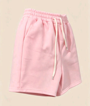 Short décontracté basique rose