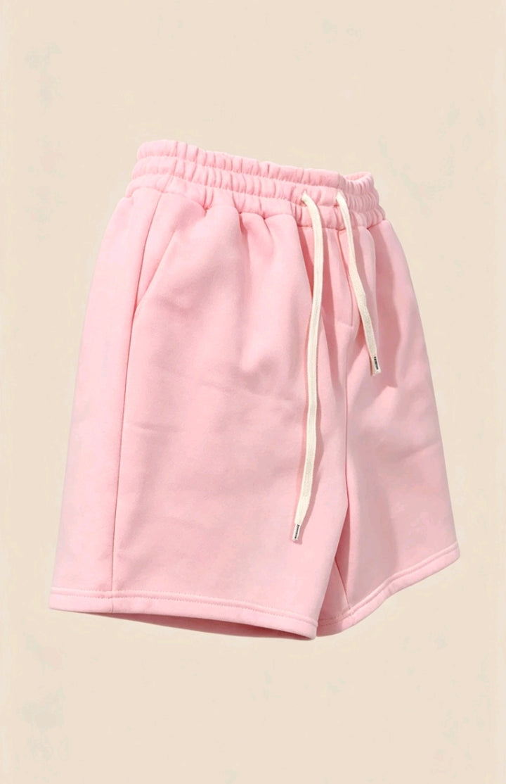 Short décontracté basique rose