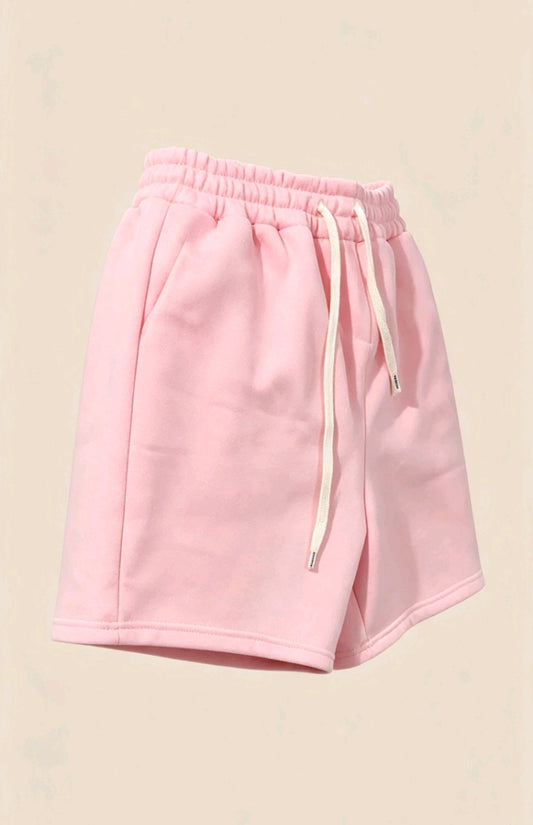 Short décontracté basique rose