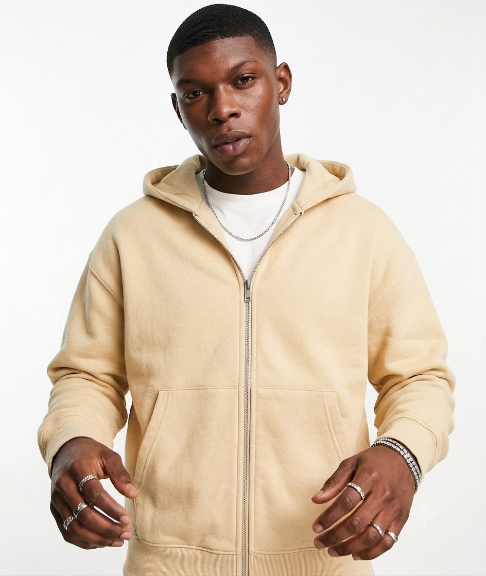 Pull jaune à capuche