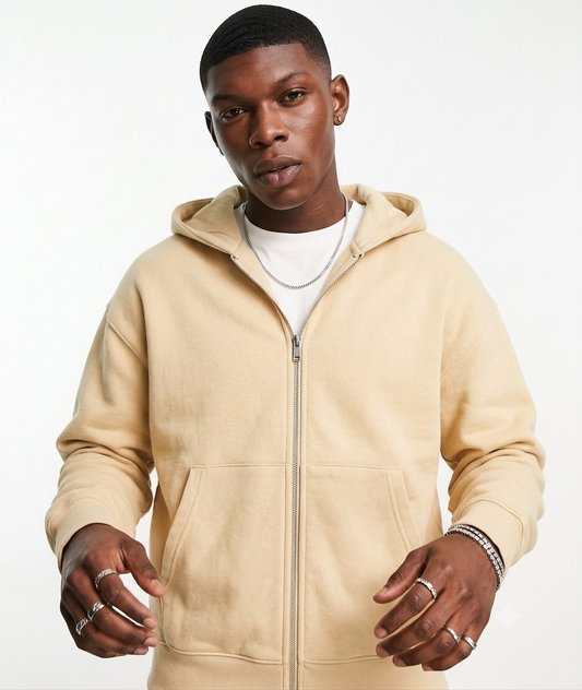 Pull jaune à capuche