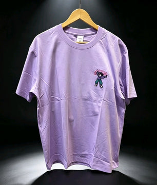 T-shirt Lilas Graphique Urbain