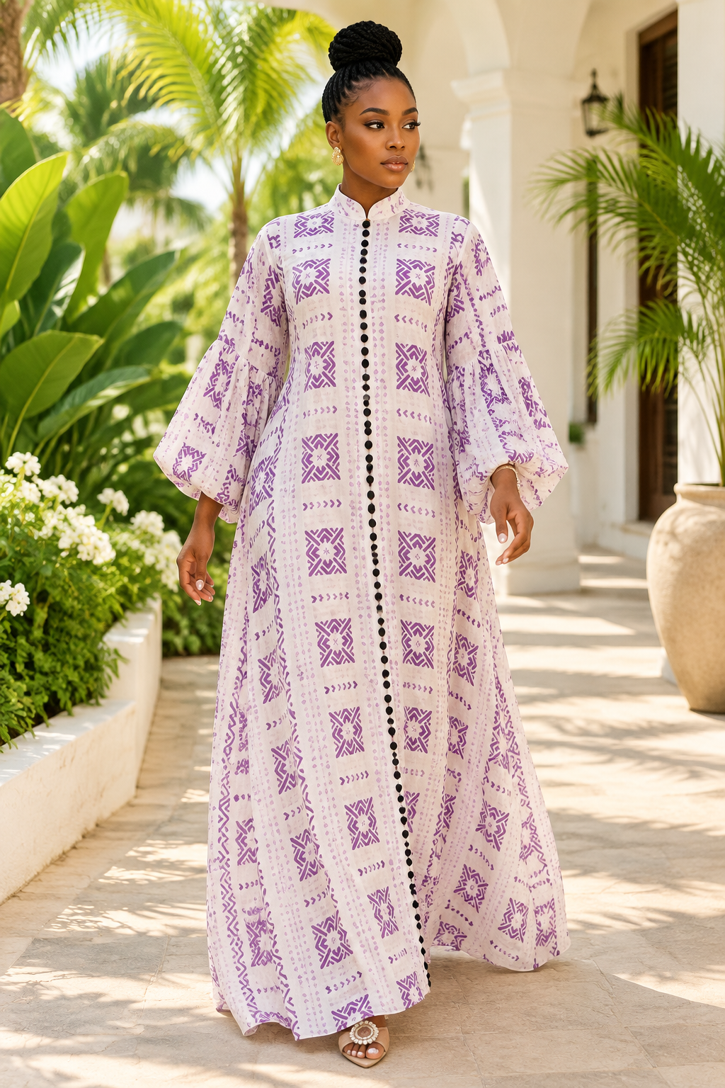 Robe imprimée, en extérieur
