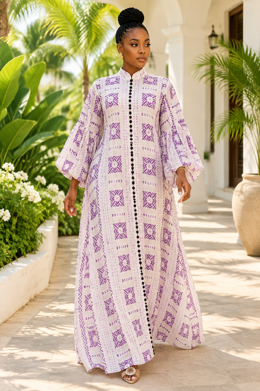 Robe imprimée, en extérieur