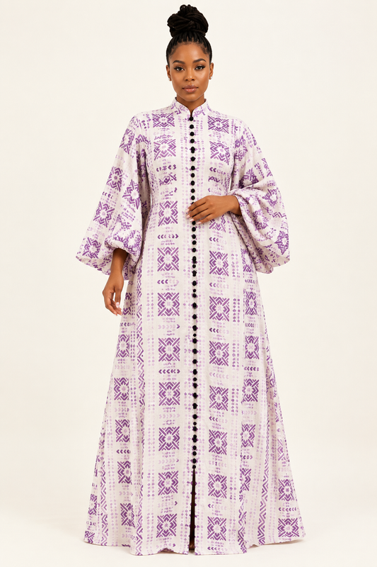 Robe imprimée, studio