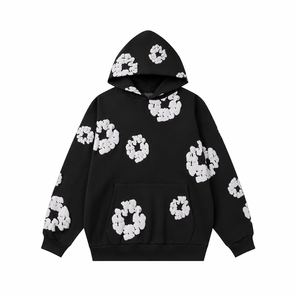 Sweat noir, vue de face