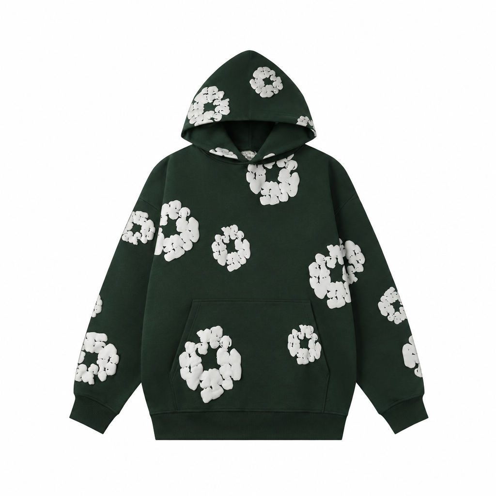 Sweat vert, vue de face