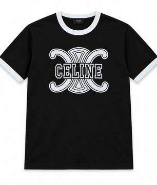 T-shirt noir sur fond blanc