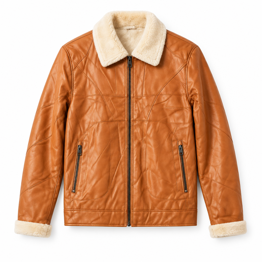 Veste caramel, détail