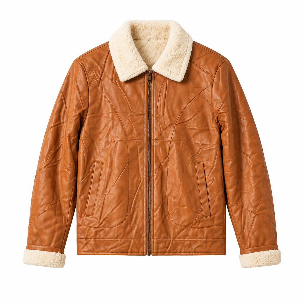 Veste caramel, vue de face